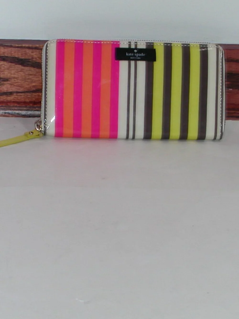 Kate Spade Daycation Neda Multi-colored Vertical Striped Zip Wallet